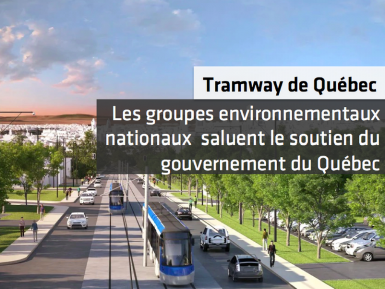 Plusieurs groupes environnementaux nationaux saluent le soutien du gouvernement du Québec et son désir d’améliorer le projet