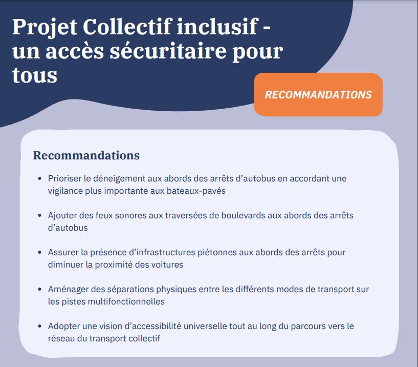 recommandations du projet Collectif Inclusif